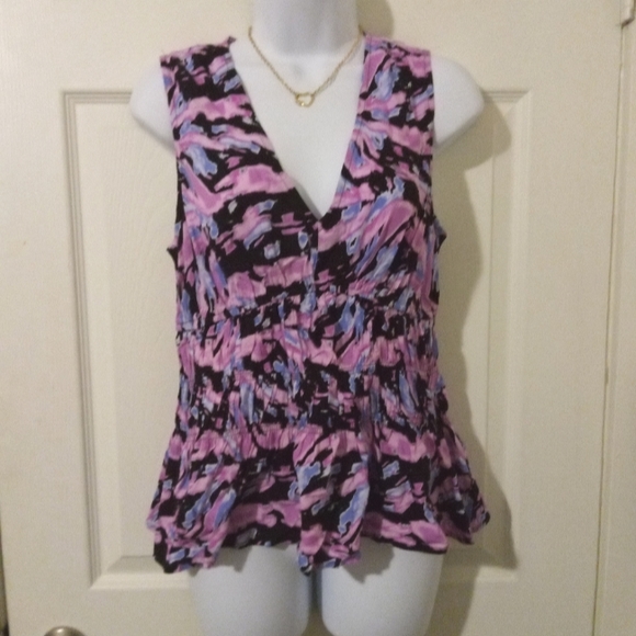 (Clearance) Sofia by Sofia Vergara purple and black top - Picture 1 of 5